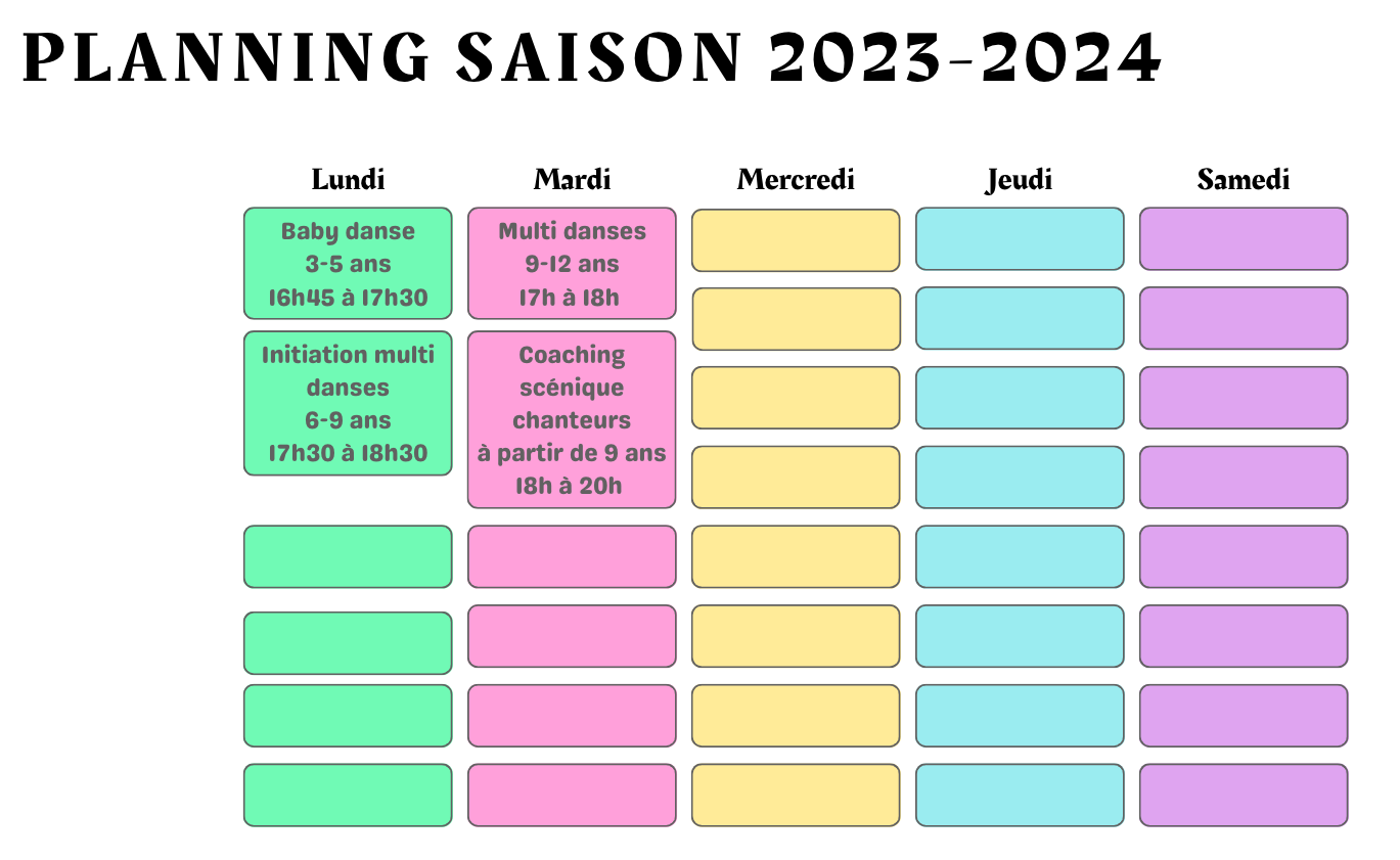 Planning saison 2023 2024